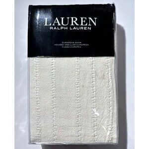 Lauren Ralph Lauren CALLEN Open Weave Euro Sham Cream NEW $135